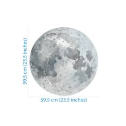 Watercolor Full Moon Wall Decal Blue & Grey Nursery Decor - thumbnail 2