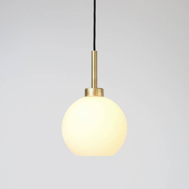 Modern Glass Ball Pendant Lamp Brushed Brass Light - image 1