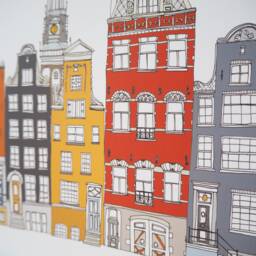 Amsterdam Print A4 - Cityscape Landmarks Wedding Gift The Netherlands Skyline - thumbnail 3
