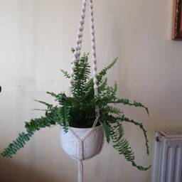 Handmade Macrame Plant Hanger 90cm Cotton Rope/Plant Basket Hanging/Home Decor/Gift - thumbnail 4