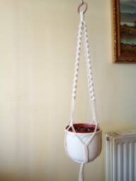 Handmade Macrame Plant Hanger 90cm Cotton Rope/Plant Basket Hanging/Home Decor/Gift