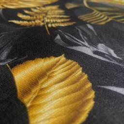 Black Rectangle Cushion Cover With Gold Palm Leaves Photos Theme, Different Size Options - Printed - Not Foil To Oeko-Tex?? Suede Fabric - thumbnail 3