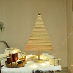 Handmade Wooden Christmas Tree Modern Spiral Design - 2-3 Feet - thumbnail 3