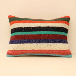 Throw Kilim Lumbar Pillow Cover 14x20 Hand Made Cushion Decorative Armchair Farmhouse Casehome Design 4Bef-99 - thumbnail 2