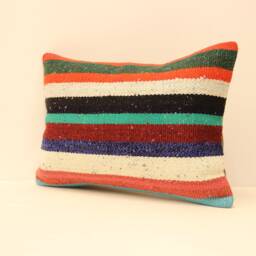 Throw Kilim Lumbar Pillow Cover 14x20 Hand Made Cushion Decorative Armchair Farmhouse Casehome Design 4Bef-99 - thumbnail 3