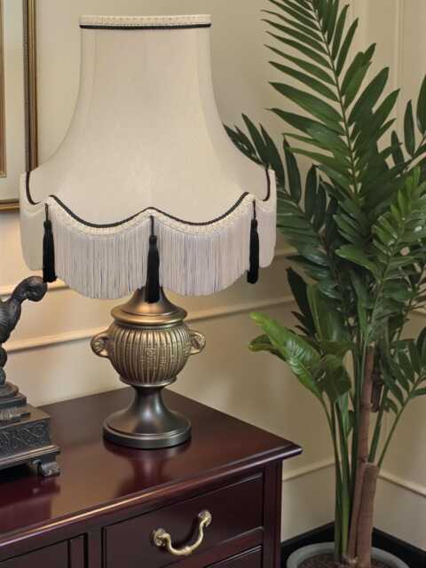 Traditional Cream Fabric Lampshade Handmade For Table & Floor Standard Lamp Bases, Wall Light Fixtures, Ceiling Fittings - image 1