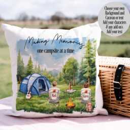 Caravan Cushion, Camper Gift, Owner Sign, Home Is Where You Park It, Our Happy Place - thumbnail 3