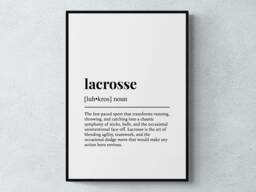 Lacrosse Funny Definition Sport Gift Wall Art Print - thumbnail 1