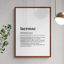 Lacrosse Funny Definition Sport Gift Wall Art Print - thumbnail 2