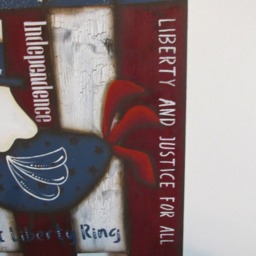 star Spangled Banner Rooster Wall Plaque, Usa, Patriotic, Door Decor - thumbnail 4