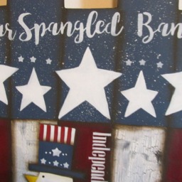 star Spangled Banner Rooster Wall Plaque, Usa, Patriotic, Door Decor - thumbnail 2
