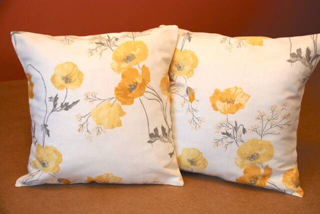 Handmade Reversible Cushion Laura Ashley Poppy Meadow Primrose Floral