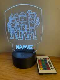 Personalised Roblox Night Light, Children's Light, Game Room, Boys Night Led Boy Girls Birthday Active - thumbnail 1
