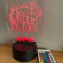 Personalised Roblox Night Light, Children's Light, Game Room, Boys Night Led Boy Girls Birthday Active - thumbnail 3