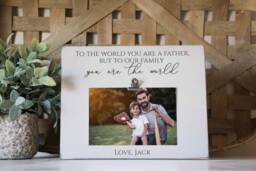 Dad Picture Frame, Gift For Dad, Fathers Day Frame, Best From Daughter & Son, Daddy Photo Children - thumbnail 1