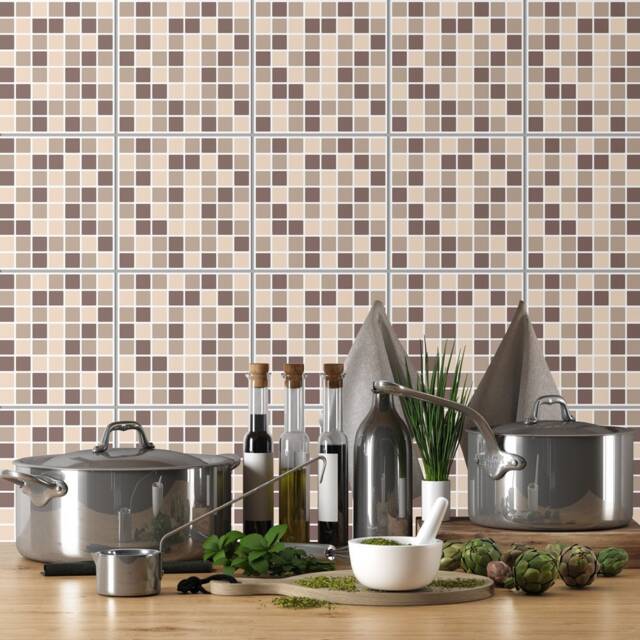 Mosaic Tiles, Carrelage Adh??sif, Wall Art, Fliesenaufkleber, Stickers, Tile Decal, Pack Of 24 - Skudamo - image 1