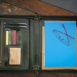 Leather Organizer A4, Document Folder, Portfolio Holder, Tablet Case, Bag - thumbnail 3