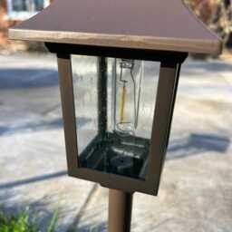 Solar Filament Light With Ground Spike Bronze Effect Garden Decor Decoration - thumbnail 4