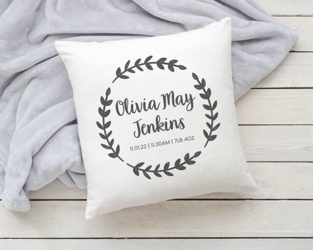 Personalised New Baby/Christening Cushion - Baby Gift Keepsake Christening -Christening - image 1
