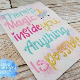 Unicorn Light Fill Applique & Wording Bundle Storybook Pillow Designs - 5x7 Design Includes 2 Digital Designs Magical - thumbnail 3