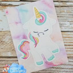 Unicorn Light Fill Applique & Wording Bundle Storybook Pillow Designs - 5x7 Design Includes 2 Digital Designs Magical - thumbnail 2