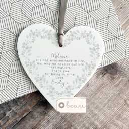 Personalised Friend Gift Thank You Ornament It's Not What We Have Greenery Heart Small Jug Mug Vase Decoration Keepsake Friendship - thumbnail 2