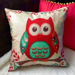 Owl Print Decorative Pillow Covers - thumbnail 3