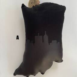 Indiana Decor // Indianapolis Skyline Silhouette Pillow State Shaped Gift - thumbnail 3