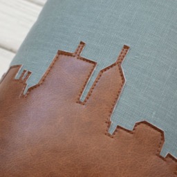 Indiana Decor // Indianapolis Skyline Silhouette Pillow State Shaped Gift - thumbnail 2