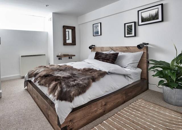Solid Wood Bed - Any Size Reclaimed Timber Style Furniture - image 1