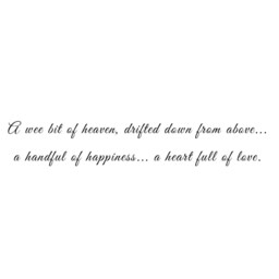 A Wee Bit Of Heaven Drifted Down From Above Baby Nursery Wall Decal - Vinyl Quote Saying Lettering Girl Boy 072 - thumbnail 3