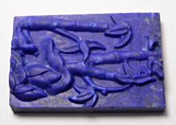 Lapis Lazuli Palm Tree Carving, 100 Carat - thumbnail 1