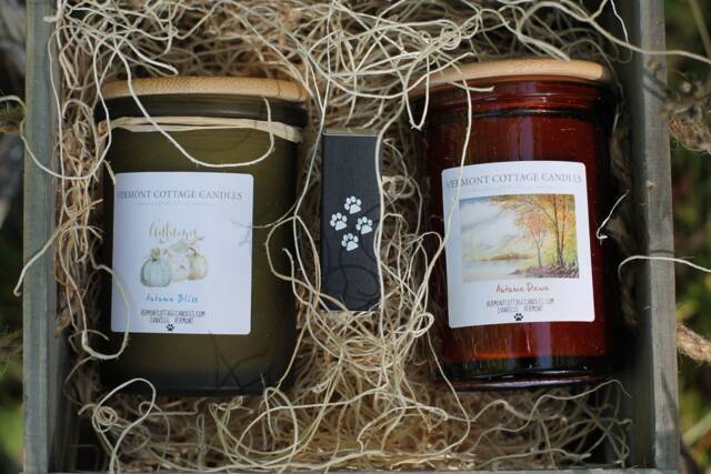 Coconut Soy Candle Gift Set Recycled Jars, Wooden Crate & Matches - image 1