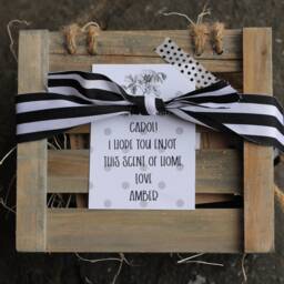 Coconut Soy Candle Gift Set Recycled Jars, Wooden Crate & Matches - thumbnail 3