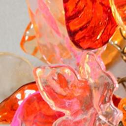 Floral Bouquet Wall Sconce Resin Flowers & Leaves, Romantic Lighting - thumbnail 3