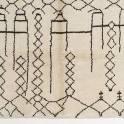 Hand Knotted Beni Ourain Rug Large Beige Moroccan Wool Rug - thumbnail 2