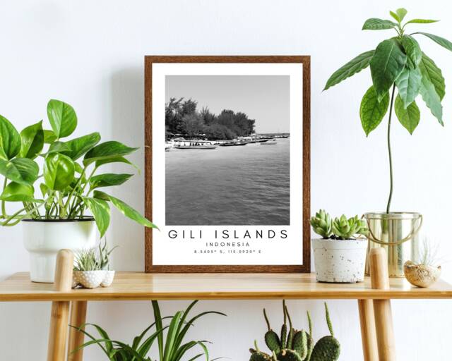 Gili Islands Print Minimalist Indonesia Travel Art - image 1
