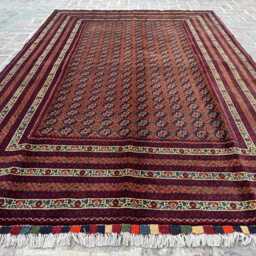 6x9 Handmade Afghan Bukhara Wool Rug - Elegant Traditional Motif Distinctive Oriental Area Carpet For Lounge, Dining Space Or Office D??cor - thumbnail 3