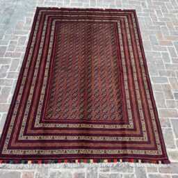 6x9 Handmade Afghan Bukhara Wool Rug - Elegant Traditional Motif Distinctive Oriental Area Carpet For Lounge, Dining Space Or Office D??cor - thumbnail 2