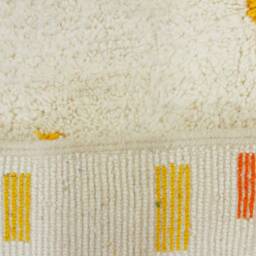Moroccan Rug White - Handwoven Modern Living Room White & Yellow Beni Ourain Contemporary Area - thumbnail 4