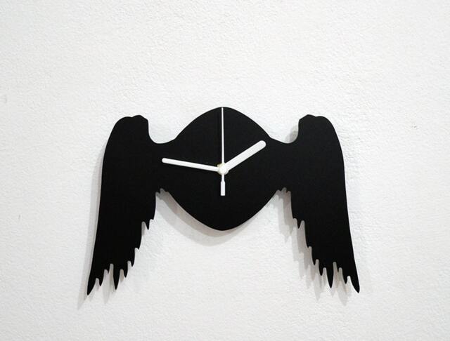 Angel Wings Silhouette - Wall Clock - image 1