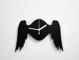 Angel Wings Silhouette - Wall Clock - thumbnail 1