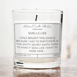 Funny Secret Santa Candles, Joke Christmas Gift, Candle Labels, Present Work Colleague, Co-Worker Gifts, ???