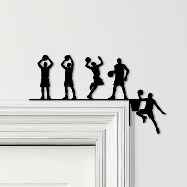 Door Topper Basketball Players Hoop Various Colours Top Of Decorative Sign - Novelty Wall Decor, Frame Art, Art - image 1