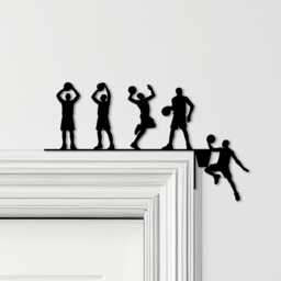 Door Topper Basketball Players Hoop Various Colours Top Of Decorative Sign - Novelty Wall Decor, Frame Art, Art - thumbnail 1