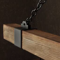 Lighting, Rustic Chandelier, Wood Beam Light, Bar Hanging Light Fixture, Kitchen Lighting - thumbnail 4