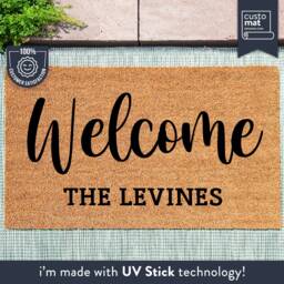 Personalized Doormat - Custom Housewarming Gift Wedding Ideas Realtor Closing Last Name Welcome Mat - thumbnail 1