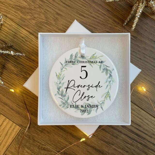 Personalised First Christmas in New Home Bauble - Ornament At Decoration - image 1