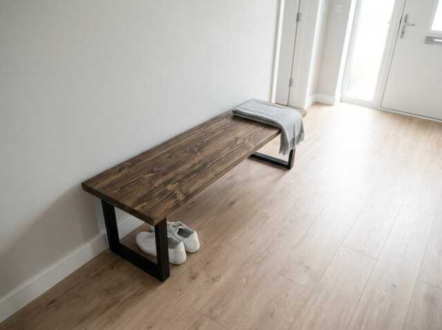 Solid Wooden Dining Bench in Antique Oak Finish - Handmade Bench, Custom Sizes 80-180cm, Made To Order UK Free Delivery - image 1