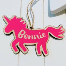 Personalised Shark Christmas Ornament Wooden Kids Tree Decoration - thumbnail 2